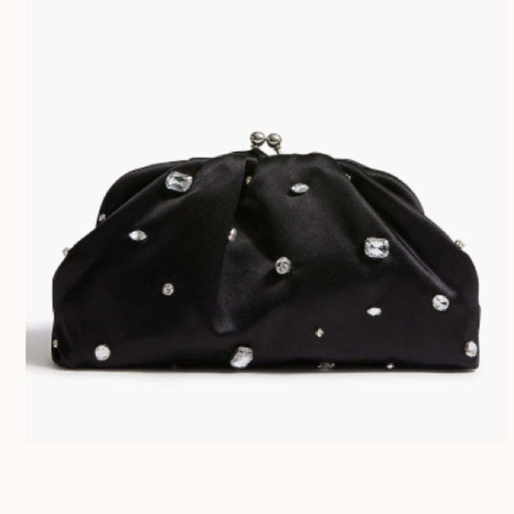New w Tag: J Crew Convertible Satin Rhinestone Clutch Bag
